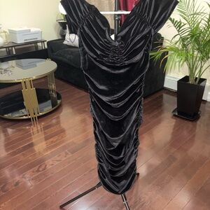 Elegant Black Velvet Dress